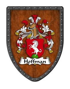 Escudo de armas Hoffman-Alemán escudo familiar personalizado, escudo colgante SH503P-DG-HG - Imagen 1 de 3
