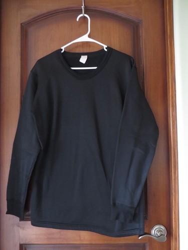 VETEMENTS Pullover uomo nero foderato in pile 40" petto taglia M delicatamente indossato