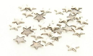 Stella Ferro su Borchie Piatte per Abbigliamento Argento Stella Perline Decorazione Arte 13mm 100pz - Foto 1 di 1
