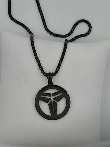 Lakers Kobe Black Mamba Black Stainless Steel Pendant Necklace Cover