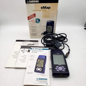 Vintage Garmin eMap Handheld GPS Deluxe Package Ex Condition - Picture 1 of 11