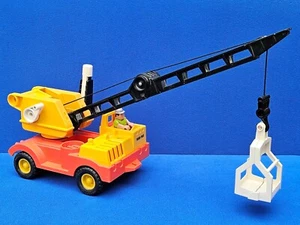 FISHER PRICE BOOM GRÚA HUSKY HELPER # 314 CAMIÓN GRÚA VINTAGE BAUSTELLE AUTO DUMB - Imagen 1 de 4
