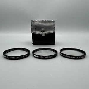 Super Albinar 49mm Close-Up (Macro) Lens Filter Set +1 +2 +3 With Leather Case - Picture 1 of 6