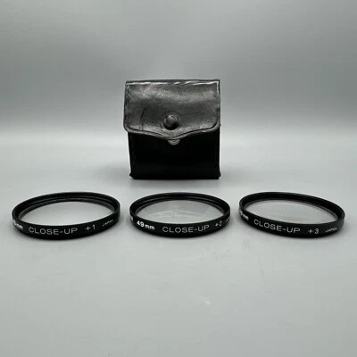 Super Albinar 49mm Close-Up (Macro) Lens Filter Set +1 +2 +3 With Leather Case - Image 1 of 4