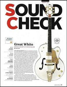 Gretsch G6136T-LTV White Falcon Guitar Sound Check Review 2-page article print - Bild 1 von 3