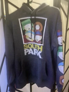 Members Only X South Park Hoodie - Size Small- Group Photo Navy Heather Rare! - Picture 1 of 4