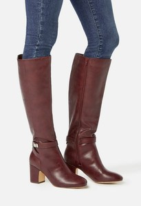 maroon knee high boots