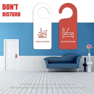 Hotel Notice Board Hangers Cleaning Labels Door Hanger Labels Do Not Disturb Sig - Picture 1 of 24