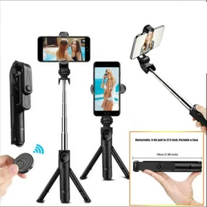 Telecomando selfie stick treppiede telefono supporto scrivania supporto per iPhone/Samsung US - Foto 1 di 14