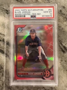 2022 Bowman Chrome Blaze Jordan National Red Ref. Color Match /5 PSA 10 POP 1 - Picture 1 of 2