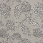 Evesham Floral Pewter Iliv Fabric Cotton Blend Curtains Furnishings Upholstery