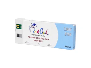 220ml InkOwl LIGHT CYAN Compatible Cartridge for Roland ECO-SOL MAX (ESL3-LC) - Picture 1 of 1