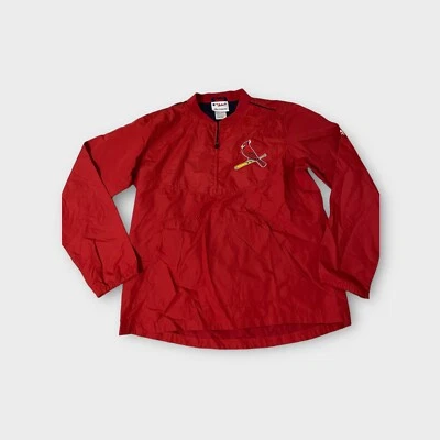 Red Majestic St. Louis Cardinals Pullover Jacket Youth Boys Size l Large 14/16 - Image 1 of 4