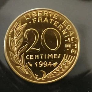 20 CENTIMES MARIANNE 1994 BIENE BU VERSIEGELT AUS DER SCHATULLE / UNC FRANKREICH - Bild 1 von 2