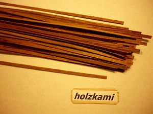 Listelli in legno di teak.  200 mm x 3 mm x 0,6 mm.  L/B/H.   50 listelli = 1 pz - Foto 1 di 2