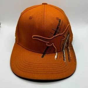 Texas Longhorns NCAA Football Hat Cap Fitted M/L Orange & Black Top of the World - Picture 1 of 10
