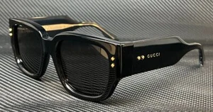 GUCCI GG1261S 001 Black Dark Grey Men's 54 mm Large Sunglasses - Picture 1 of 5