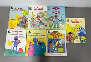 VTG 1980 Sesame Street  Book Club Hardcover Illustrated Book Lot of 7 - Picture 1 of 18