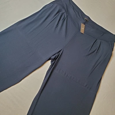 J. Jill Womens Size 3X NWT Wearever Pleated Cropped Wide Leg Pant Pull On Blue - Image 1 of 4