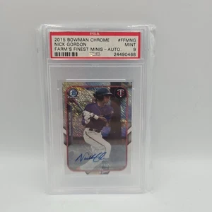 2015 Bowman Chrome Nick Gordon Auto Card- PSA 9 - Picture 1 of 3