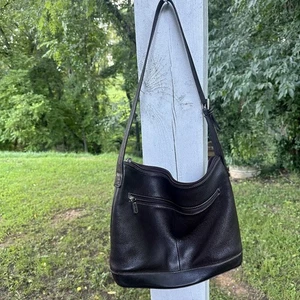 The Sak Handtasche Umhängetasche braun Leder verstellbarer Riemen Pebbled Schulter - Bild 1 von 10