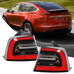For 2020-2023 Tesla Model Y Model Amber 3 Tail Light Pair Set Left Right (4-Pin) - Picture 1 of 18