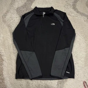 North Face Flight Series Quarter Zip Pullover Mens XL Black Vapor Wick Hiking - Picture 1 of 7