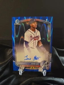 2025 Bowman Chrome - John Gil Autograph 1st Bowman  Atlanta Braves #CPA-JG - Picture 1 of 3
