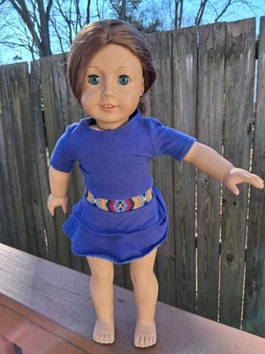 2013 RETIRED AMERICAN GIRL SAIGE COPELAND BLUE EYES  FRECKLES  EARRINGS 18" DOLL - Image 1 of 4