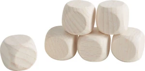 Cubo de madera 18x18mm 6 piezas cubo en blanco diseño propio DIY manualidades rectángulo - Imagen 1 de 1