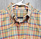 Vintage Gitman Bros Shirt Mens Medium Button Down Multicolor Check Plaid Ss