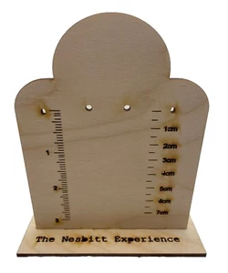 Earring Display with Ruler Measurement, Business Logo Customizable Phot Prop - Picture 1 of 7