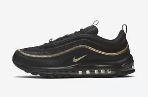 NIKE AIR MAX 97 BLACK GOLD SHOES MENS SZ US11-13 SILVER BULLET 270 2017 PLUS TN - Picture 1 of 6