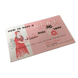 How to have a Wikiwiki Dole Luau Hawaiian Pineapple Cooking Entertainment Vtg - Picture 1 of 5
