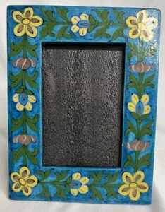 URBAN OUTFITTERS Photo Frame Floral Ceramic Fits 4 X 6 Pic Bright Colorful Boho - Picture 1 of 23