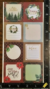NAVIDAD INVIERNO, ETIQUETAS DISEÑO DIFERENTE, 1 HOJA HERMOSAS PEGATINAS #CLASSIC11 - Imagen 1 de 2