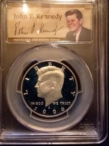 1996-S SILVER PCGS PR70DCAM KENNEDY HALF *** EXCEPTIONAL CAMEO CONTRAST *** Cover