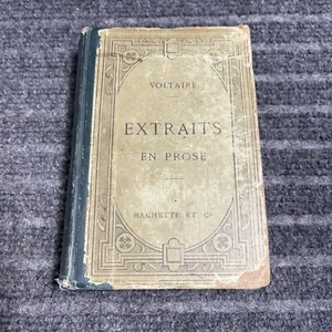 Librairie Hachette Classiques Voltaire Extraits en Prose French Hardcover Book - Picture 1 of 9