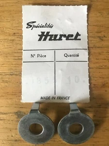 Pair NOS Huret 1855 Downtube Shifter Stop Washer Mounting Hardware Vintage Steel - Picture 1 of 2