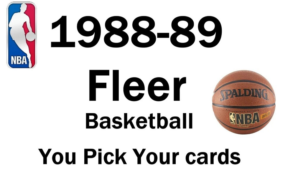 You Pick Your Cards 1988-89 Fleer (1-63) Basketball Set Builder Card Selection - Image 1 of 1
