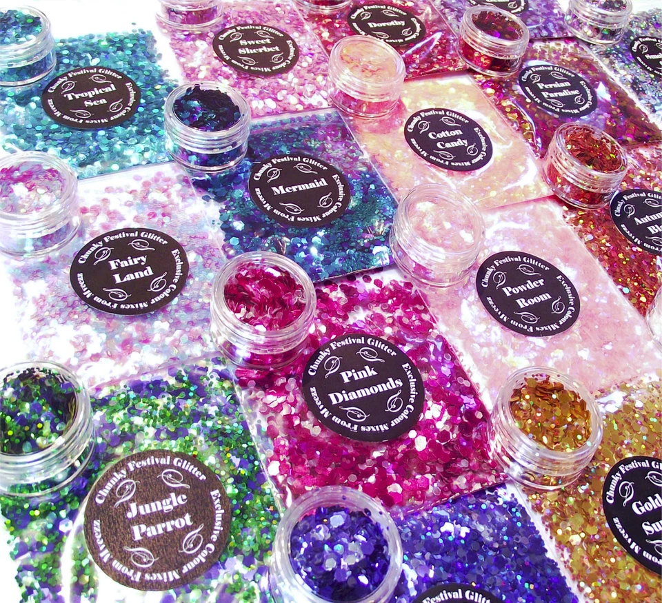 Chunky Party Glitter Festival Mixed Sizes Face Eyes Body Tattoo Nails Pot Or Bag