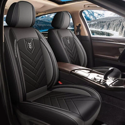 Car Seat Covers Fit for Volvo XC60 2010-2017 Faux Leather (5 Seats,Black&Grey) Foto 1 de 4