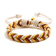 Ethnic Style Colorful Weave Rope Adjustable Bracelet Handmade Hemp Rope BracelY7
