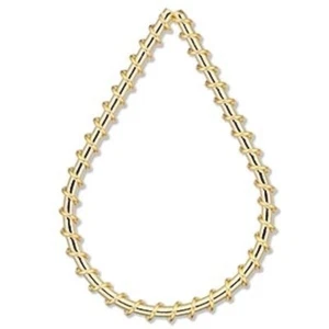 Componente, 10 alambre de acero chapado en oro envuelto 45x30 mm lágrima * - Imagen 1 de 1