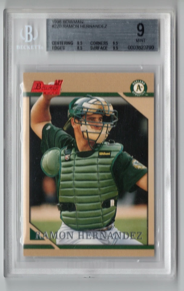 1996 Bowman Ramon Hernandez Rookie Graded BGS 9 - Image 1 of 1