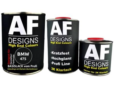 ALEX FLITTNER DESIGNS Pintura de coche 2,5 L para BMW 475 Blacksaphire endurecedor de pintura transparente metálico