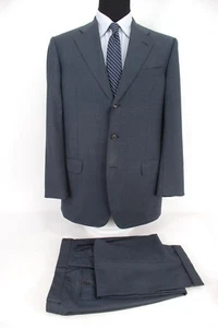 Ermenegildo Zegna 3Btn Suit Blue Tindari Wool Functional Cuffs Men’s 42L - Picture 1 of 12