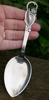 Pieza de servir vintage noruega de plata fina 830 - 6,75" de largo Foto 1 de 4