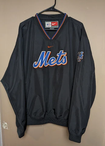 Vintage Nike Medium Center Swoosh New York Mets Baseball MLB Sweatshirt Nylon Cover