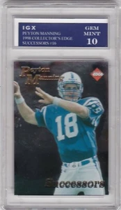 PEYTON MANNING ROOKIE CARD Graded GEM MINT 10 Successors 1998 FOOTBALL RC RARE! - Bild 1 von 1